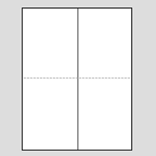 10 Printable and Folding Note and Thank You Cards, 5.5 x 4.5 inches, White Cardstock