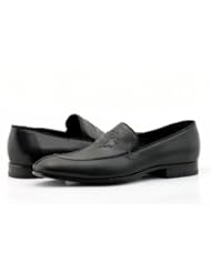 Apparel: Roberto Cavalli Mens Fashion Shoes Black Loafers Sz: (43/10)