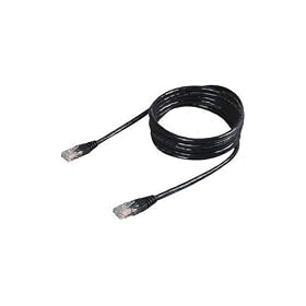 1FT CAT5E Black Molded RJ45 M/m Patch Cable 350MHZ V7 By Belkin