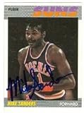Mike Sanders Autographed/Hand Signed Basketball Card (Phoenix Suns)