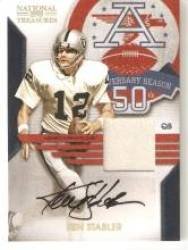 2009 Playoff National Treasures AFL 50th Anniversary Signature Materials #20 Ken Stabler/40 - Oakland Raiders (Piece of Authentic Game Worn Jersey - Autographed - Serial #d to 40) (Football Cards)