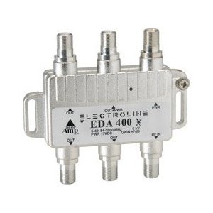 Electroline EDA400 4-Port Low Noise CATV MINI Amp +7dB