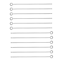 NEW, 12-Inch Long Stainless Steel Skewers, Barbecue Skewers, BBQ Skewers, Shish Kebab Kabob Skewers, Ring-Tip Handle, 1-Dozen