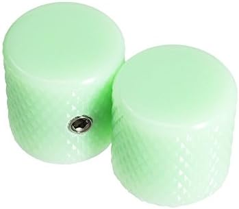 Haramis Musical Hardware Flat-top Barrel Knobs for Guitar, package of 2, Sea Foam Green