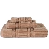 Colonnade 100% Cotton Soft Velour Bath Towel in Brownstone by Cotton Craft