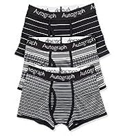 3 Pack Autograph Cotton Rich Block Striped Trunks