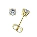 Amazon Collection 14k Gold Round-Cut Diamond Studs (1/4 cttw)