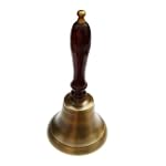 School Teachers Brass Plated Bell with Wooden Handle