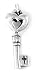 Sterling Silver Heart Key Charm by Bob Siemon