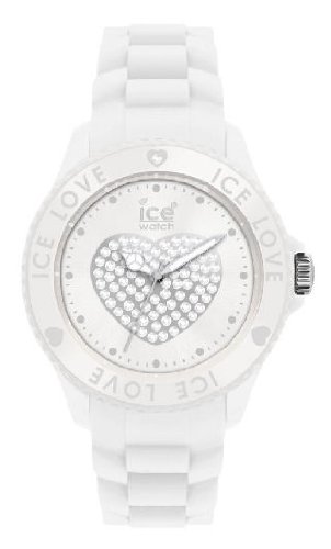 Ice Watch Quartz, White Dial with White Silicone Band - Women's Watch LO.WE.U.S.10