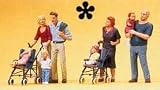 Preiser 10494 Parents with Children & Babies in Buggies