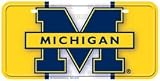 Michigan Wolverines Metal License Plate