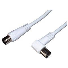 DIGITUS TV Antennenkabel, 10 m,IEC/M zu abgewinkelt IEC/F