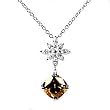 Sterling Silver CZ Necklaces - Star - Chain: 17"/ Height: 38mm