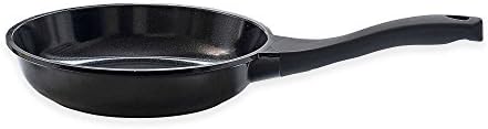 Durable Die Cast Aluminum 9.5" Black Frying Pan with Soft Touch Handle