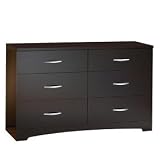 South Shore Back Bay Collection Triple Dresser - Chocolate