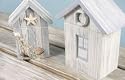 BEACH HUT, box, blue/white, 15x9x6cm