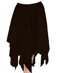 Chiffon Double Handkerchief Skirt/Black