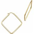 14Kt Yellow Gold Square Hoop Earrings