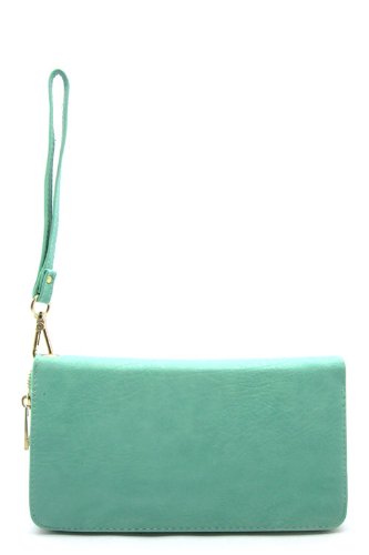 DESIGNER HANDBAGS LARGE SIZE ZIPPER WALLET | BY KARMAS CANVAS (Jade)