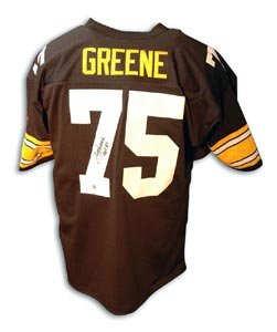 Joe Greene Signed Pittsburgh Steelers Throwback Black Jersey - HOF 87