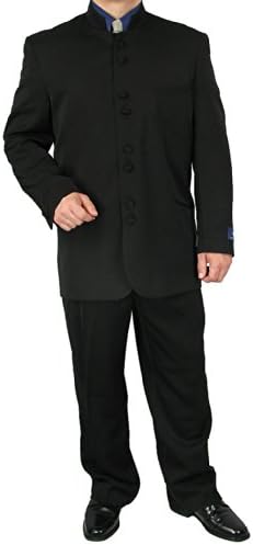 Sharp Men's 2-Piece 8-Button Mandarin Collar Dress Suit