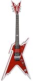 Dean Razorback Electric Guitar, Red with White Bevels