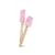 Ciroa Miniamo Pastels Pink Silicone Spoon & Spatula Set with Wooden Handles & Ring
