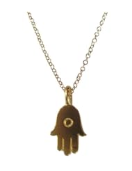 Dogeared All Is Well Hamsa Gold Dipped Reminder Boxed 16" Necklace