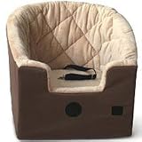 K&H Heated Bucket Booster Pet Car Seat small gray-color-