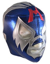 MIL MASCARAS Adult Lucha Libre Wrestling Mask (pro-fit) Costume Wear - Blue/Grey