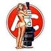 AC Delco Spark Plug Pin Up Girl Decal