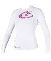 Rip Curl Womens Classic Cindy Warhol Long Sleeve Rash Guard (White, 10)