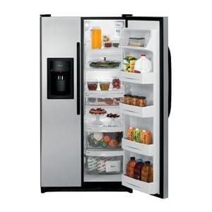 GE GSL22JFXLB 22.0 cu. Ft. Side by Side Refrigerator with Water  and Ice Dispenser - CleanSteel