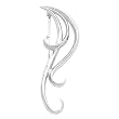14K White Gold Brooch