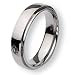Ridged Edge Polished Titanium Ring (6.0 mm) - Sizes 6-13