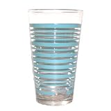 Fiesta Turquoise Stripe 16-ounce Glass Cooler