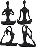 31C%2BiX99gmL. SL160  Set of 4 Black Contemporary Figurines of Women in Yoga Poses   Great Mothers Day Gift Idea