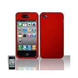 Red Design Snap on Rubberized Feel Protector Hard Case Cover for Apple Iphone 4, 4th Generation Compatible for Both AT&T and Verizon 31C%2BjdlzloL. SL160 Red Design Snap on Rubberized Feel Protector Hard Case Cover for Apple Iphone 4, 4th Generation Compatible for Both AT&T and Verizon