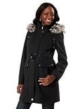 A Pea in the Pod Collection: Laundry Faux Fur Trim Wool Maternity Coat