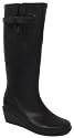 Platino "Pickle" Ladies Wedge Wellington Boots - Black