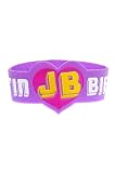 Justin Bieber Die-Cut Heart Rubber Bracelet