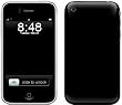 Solid State Black Design Decorative Skin Decal Sticker for Apple 3G iPhone/ Apple iPhone 3GS 3G S