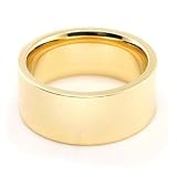 14K Yellow Gold Wedding Bands 8mm flat comfort-fit