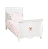 Disney Princess "Cameo Collection" Vintage Chic Twin Sized Bed in White with Bed Rails
