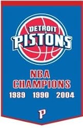 Detroit Pistons 24"x36" Wool Dynasty Banner - Basketball Sports Merchandise