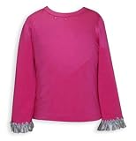 : Baby Lulu Wallpaper Leaves Long Sleeve Hot Pink Lycra Top