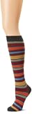 PACT Womens San Francisco Stripe Knee Sock-3, Multi Colored, One Size