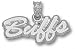 Colorado Buffaloes Solid Sterling Silver Script ''BUFFS'' Pendant