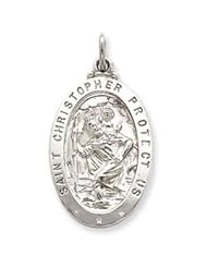 Sterling Silver Saint Christopher Medal